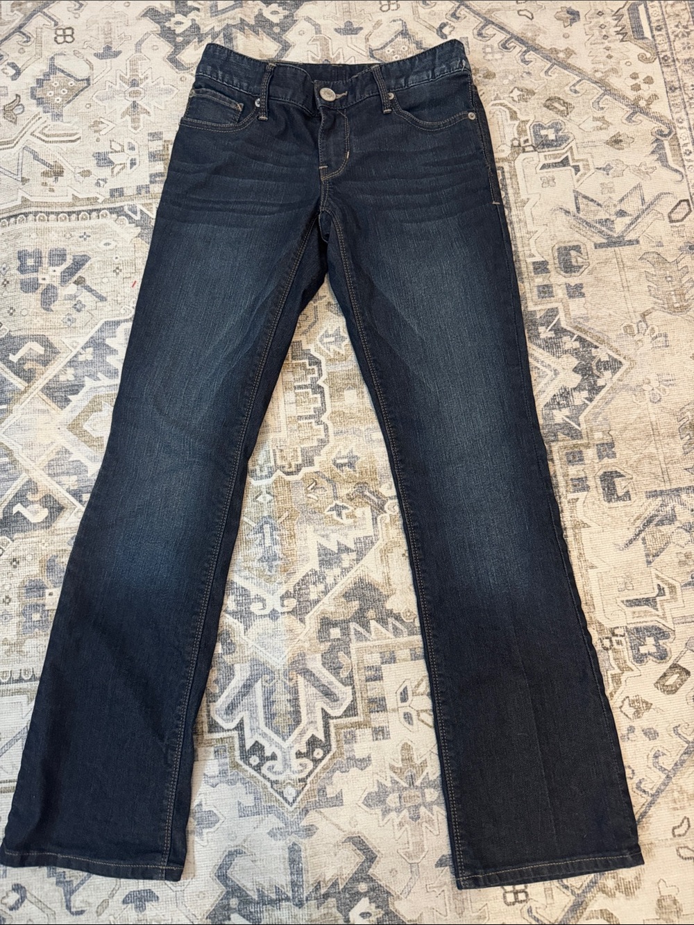 Express Zelda Ultra Low Rise Barely Boot Jeans 0S Y2K Dark Wash